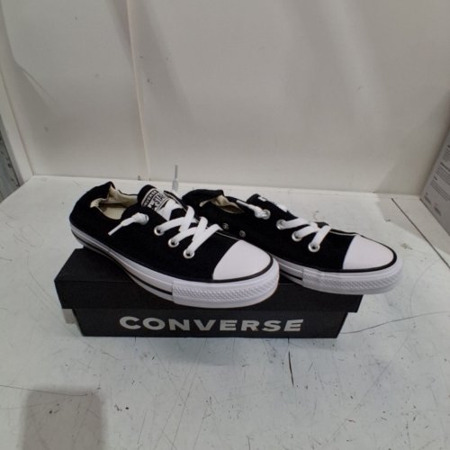WOMEN'S CONVERSE CHUCK TAYLOR ALL STAR SHORELINE SLIP SNEAKERS - SIZE 10 - BLACK / WHITE (STYLE: 537081C) image 2