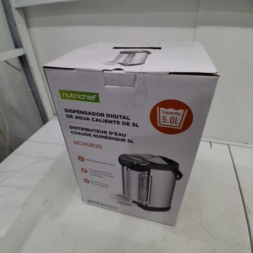 NUTRICHEF STAINLESS STEEL ELECTRIC HOT WATER DISPENSER - 5L - SILVER/BLACK (MODEL: NCHUB35) image 5