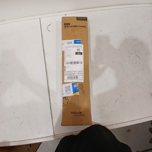 HEALTH BAZAAR ADJUSTABLE QUAD WALKING CANE - BLACK AND GRAY (MODEL: RH1710) image 6