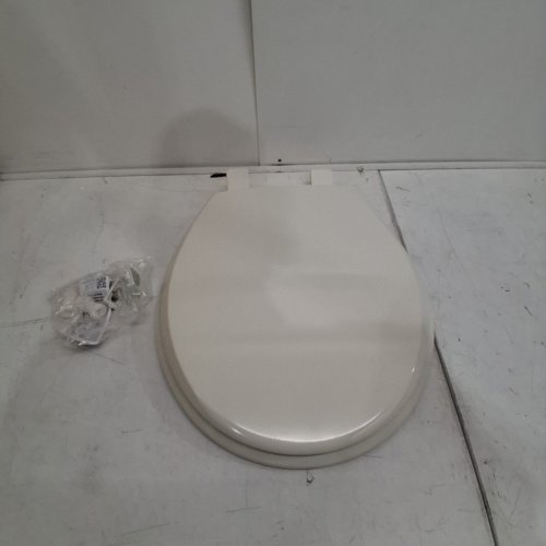 BEMIS ROUND ENAMELED WOOD SLOW CLOSE TOILET SEAT - 17.3" X 14.4" - BISCUIT (MODEL: 1847SLOW 346) image 2