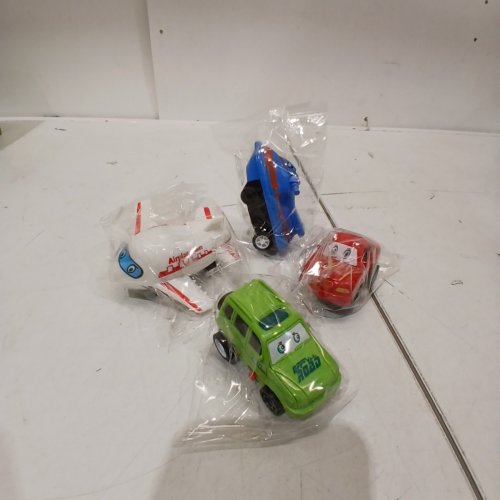 4PC ASSORTED CAR PLAY KID'S VEHICLE TOYS - PLANE, CARS image 2