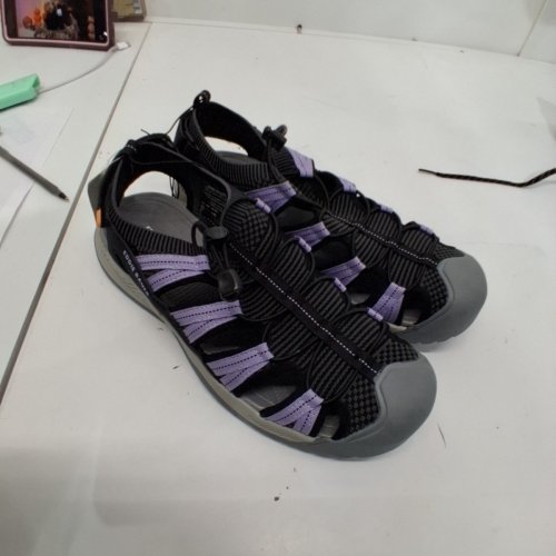 WOMEN'S EDDIE BAUER CLOSED TOE WATER SANDAL - SIZE 10 - GREY/PURPLE (STYLE: 1862984) image 3