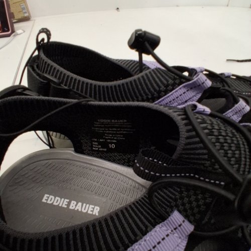 WOMEN'S EDDIE BAUER CLOSED TOE WATER SANDAL - SIZE 10 - GREY/PURPLE (STYLE: 1862984) image 4