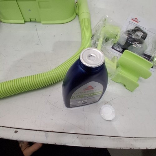 BISSELL LITTLE GREEN MINI CORDED PORTABLE CARPET AND UPHOLSTERY DEEP CLEANER WITH SELF-CLEANING TOUGH STAIN TOOL AND HYDRORINSE TOOL (MODEL: 4075B) image 5
