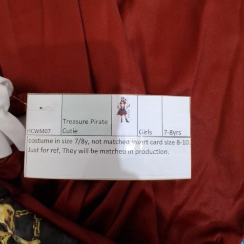 2PC GIRLS WAY TO CELEBRATE! TREASURE PIRATE CUTIE COSTUME - MEDIUM (7-8) (ITEM: HCW07) image 2