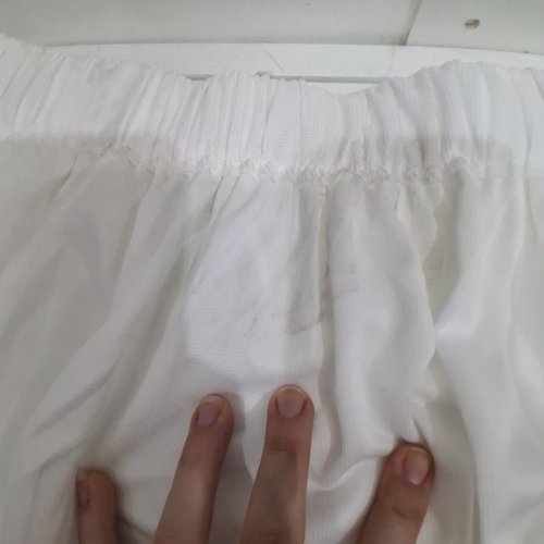 VELCRO TOP ROUND TABLE SKIRT - 29" X 14.5" - WHITE image 2