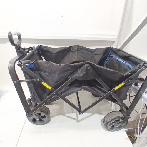 MACSPORTS HEAVY DUTY COLLAPSIBLE FOLDING WAGON WITH BRAKES - 350LBS MAX - 21.7" X 38" X 31" - BLACK (MODEL: 1654593) image 2