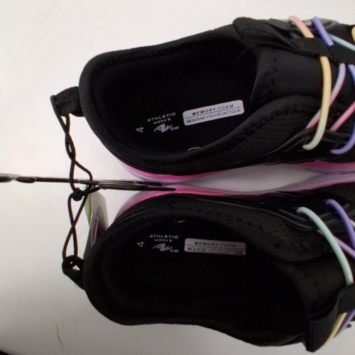 GIRLS' ATHLETIC WORKS MEMORY FOAM SHOES - 4 - BLACK AND PINK (STYLE: 66CAGEY26) image 4