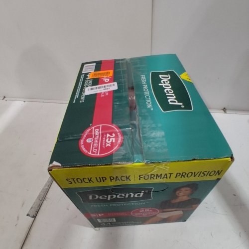 44PK WOMEN'S DEPEND FRESH PROTECTION INCONTINENCE UNDERWEAR - MAXIMUM ABSORBENCY - SMALL image 3