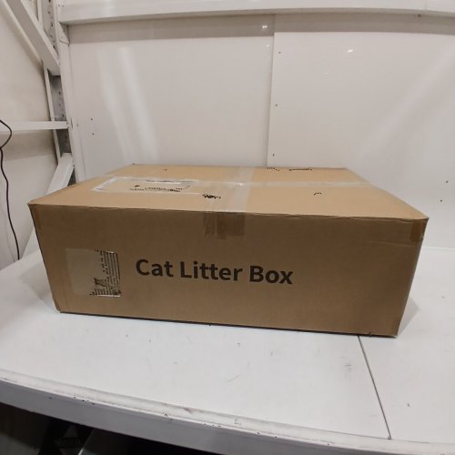 ZARLER STAINLESS STEEL CAT LITTER BOX WITH LID AND SCOOP - 24" X 27"X 14" - GREY (MODEL:SH2815A) image 4