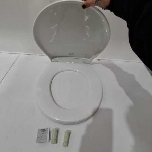 BEMIS ROUND PLASTIC TOILET SEAT SLOW CLOSE-16"-WHITE (MODEL:790TDGSL 000) image 3