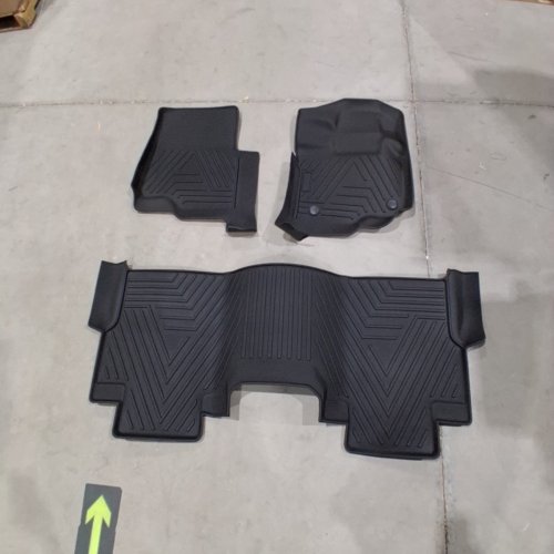 3PC AUTOMOTIVE ALL-WEATHER FLOOR MAT SET - FITS SELECT MODELS - BLACK image 2
