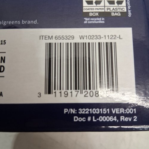 WALGREENS EXTRA LARGE BLOOD PRESSURE CUFF FOR SELECT MONITORS - FITS 17" - 22" ARMS (model: 655329/w10233-1122-l) image 4
