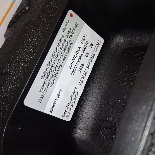 COSCO KIDS TOPSIDE LIGHTWEIGHT BACKLESS BOOSTER SEAT - 100LBS CAPACITY - BLACK (MODEL: 22976C-BLK) image 2