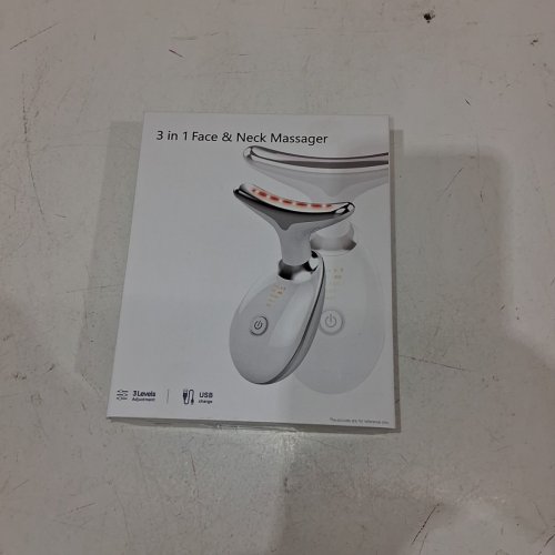 GILUKIYU FACE AND NECK MASSAGER WITH 3 COLOUR MODES FOR THERMAL, VIBRATION, AND MONOCURRENT - 2.5W - WHITE (MODEL: ES-1081) image 4