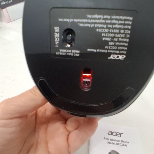 ACER WIRELESS VERTICAL ERGONOMIC MOUSE - BLACK (MODEL: OCC314) image 2