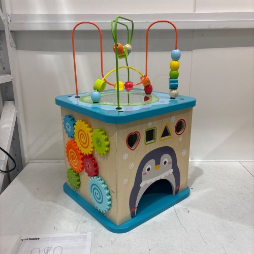 AMAZON BASICS KIDS WOODEN ACTIVITY LEARNING CUBE - MULTICOLOR - (MODEL: 843383) image 2