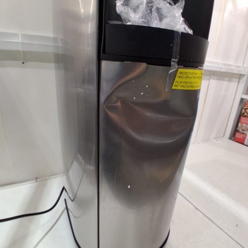 FRIGIDAIRE STAINLESS STEEL HOT & COLD WATER COOLER DISPENSER WITH COMPRESSOR-COOLED TOP-LOADING UNIT FOR 3–5 GAL BOTTLES, SAFETY-LOCK HOT TAP, ADJUSTABLE COLD TEMPERATURE, REMOVABLE DRIP TRAY - BLACK/STAINLESS STEEL - (MODEL: EFWC519) image 3