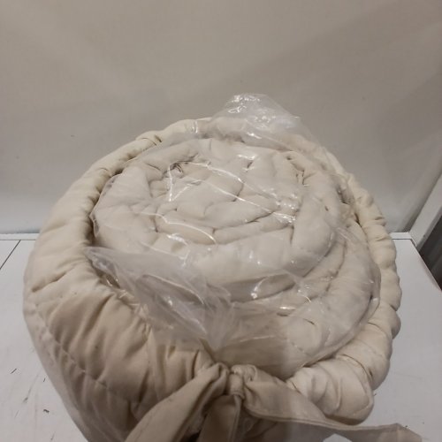 3PC EVERGRACEHOME COTTON SATEEN CHANNEL QUILT SET WITH 2 PILLOW SHAMS - FULL/QUEEN - PARCHMENT/BEIGE image 2