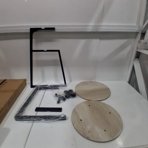 CARB ROUND END TABLE - 13.7" X 13.7" X 24" - LIGHT WOOD / BLACK (MODEL: HET-03) image 2