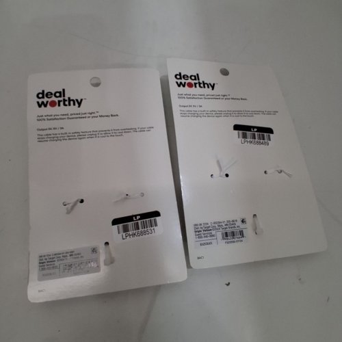 2 DEALWORTHY USB-A TO USB-C CHARGING CABLES - 5FT EACH - BLACK image 3