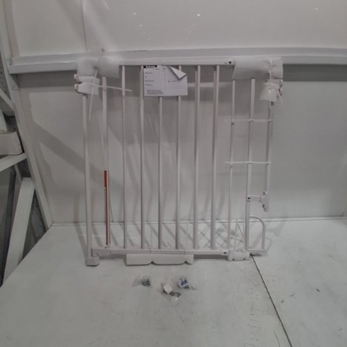 BABELIO REMOVABLE & NO BOTTOM ALLOY STEEL BAR BABY GATE WITH AUTO-CLOSE SAFETY FOR TODDLERS/PETS - 29" - 43" X 30" - WHITE (MODEL: R30 FLEXPRO) image 2
