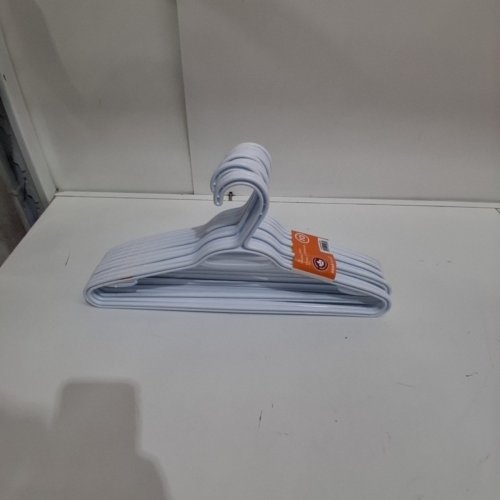 10PK NEATFREAK! SLIM PLASTIC CLOTHES HANGERS - WHITE image 2