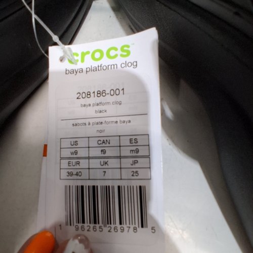 WOMEN'S CROCS CLASSIC CLOG - SIZE 9 - BLACK image 2