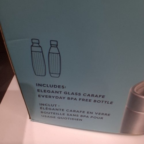 4PC SODASTREAM DUO SPARKLING WATER MAKER WITH 60L CO2 CANNISTER, 1L CARBONATING BOTTLE AND 1L GLASS CARAFE - BLACK/CLEAR (MODEL: 1776909) image 4