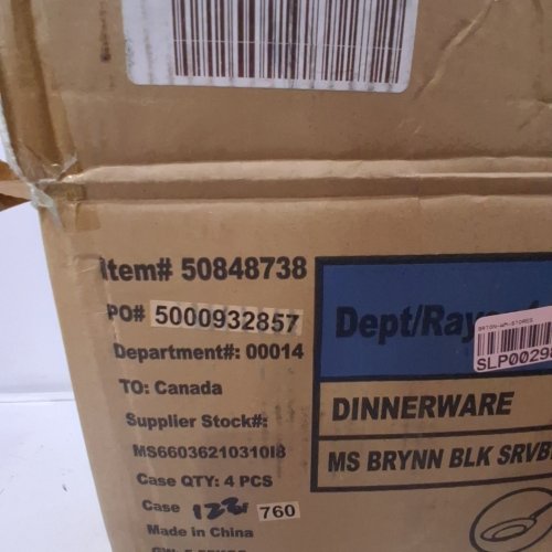 4PK MAINSTAYS BRYNN CERAMIC SERVING BOWLS - 9" - BLACK (MODEL: 50848738) image 2