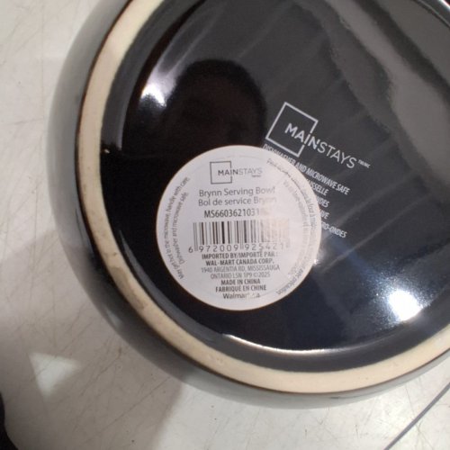 4PK MAINSTAYS BRYNN CERAMIC SERVING BOWLS - 9" - BLACK (MODEL: 50848738) image 4