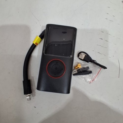 PORTABLE RECHARGEABLE DIGITAL TIRE INFLATOR AIR COMPRESSOR WITH LED DISPLAY, USB CHARGING CABLE AND INFLATION ADAPTERS - 7.4V 50W - BLACK (MODEL:ATJ-006) image 4
