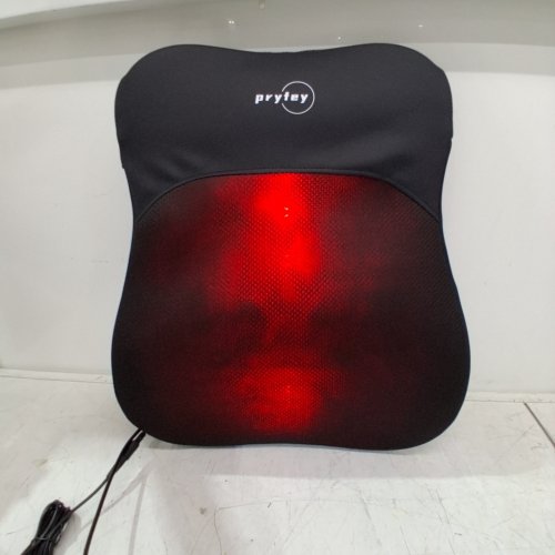 PRYFEY HEATED ULTRATHIN BACK MASSAGER WITH 4D KNEADING - 17" X 21" - BLACK/GREY (MODEL: BKYB-01) image 2