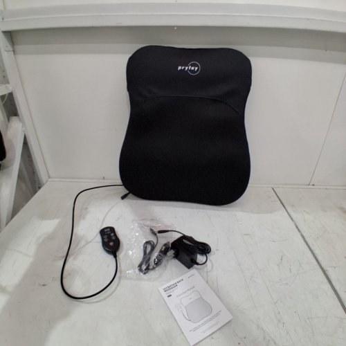 PRYFEY HEATED ULTRATHIN BACK MASSAGER WITH 4D KNEADING - 17" X 21" - BLACK/GREY (MODEL: BKYB-01) image 4
