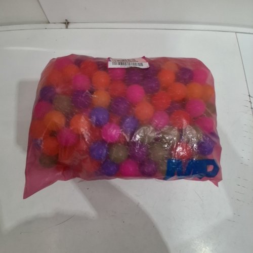 200PK MINI CRUSH PROOF PLASTIC PLAY BALL PIT BALLS WITH STORAGE MESH BAG - ONE SIZE - MULTICOLOR image 3