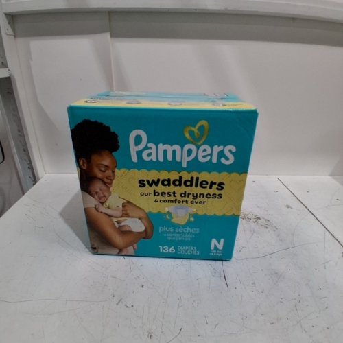 136PK PAMPERS SWADDLERS SKIN SAFE DISPOSABLE DIAPERS - NEWBORN image 3