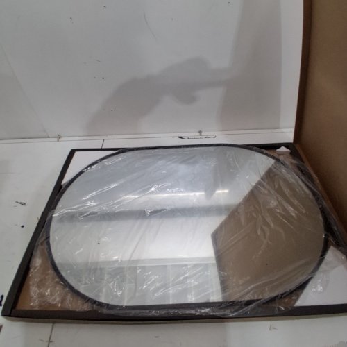 FRAMED OVAL WALL MIRROR - 19.5" X 29.5" - BLACK image 6