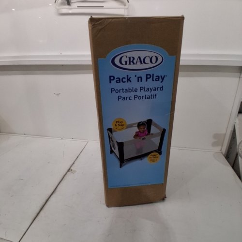 GRACO PACK N' PLAY PORTABLE FOLDABLE PLAYARD - GREY/BLACK (MODEL: 2084226) image 4