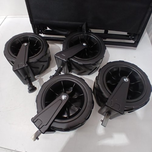 ECHOSMILE PORTABLE FOLDING WAGON WITH WHEELS - 6.84 CU.FT - BLACK (MODEL: GCC080BKBD) image 2