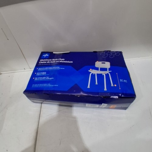 MEDLINE GUARDIAN DELUXE ALUMINUM BATH CHAIR SHOW BENCH WITH BACK image 4
