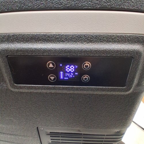 EUHOMY PORTABLE REFRIGERATOR FREEZER WITH DUAL-ZONE ADJUSTABLE COOLING WITH 12/24 V DC & 110–240 V AC POWER, APP & LCD DIGITAL CONTROL, HIGH-EFFICIENCY FROST-FREE COMPRESSOR, WHEELED DESIGN - BLACK / GREY (MODEL: CF011-75BL-CAEH) image 2