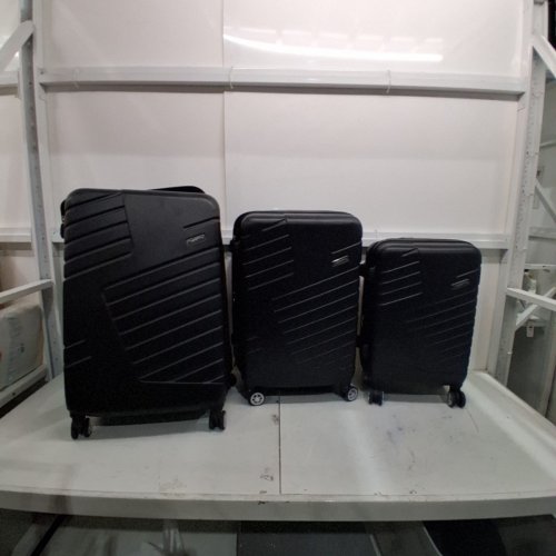 3PC LUGGAGEKING EXPANDABLE LUGGAGE ST LIGHTWEIGHT SUITCASE WITH BUILT IN TSA LOCK - 20" / 25" / 29" - BLACK (MODEL: CS 8092) image 4