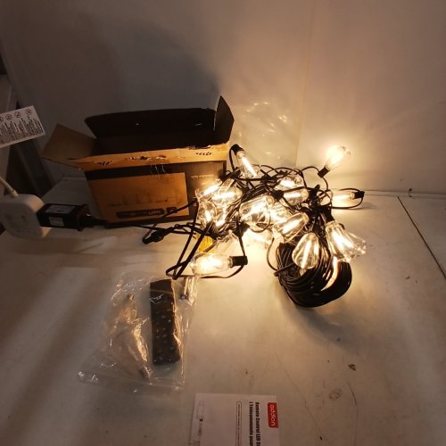 ADDLON OUTDOOR WATERPROOF STRING LIGHTS WITH REMOTE 120V - 100FT - BLACK image 2