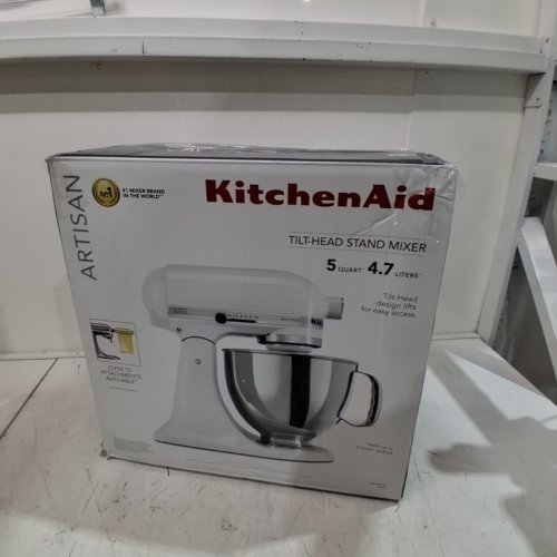 KITCHEN AID TILT-HEAD STAND MIXER - 5 QT, 120 V, 275W MAX - WHITE (MODEL: K45SSWH) image 9