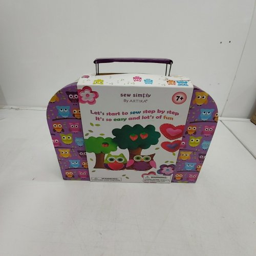 SEW SIMPLY BY ARTIKA OWL THEMED SEWING KIT WITH BOOKLET - PURPLE image 3