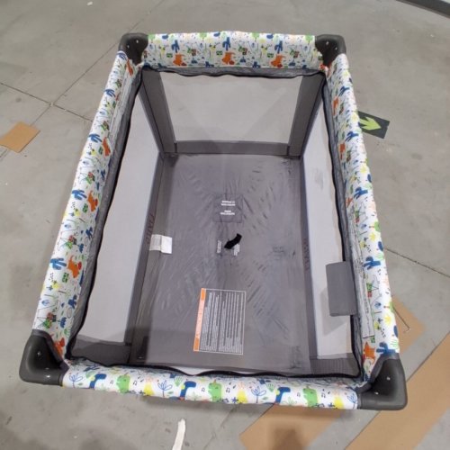 HISBABY PORTABLE INFANT PLAYARD AND CHANGING TABLE, FOLD AWAY DESIGN, 27.6" X 39.4" - GREY (MODEL: LB-BPC-01-GREY) image 2