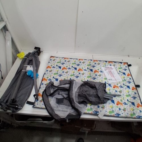 HISBABY PORTABLE INFANT PLAYARD AND CHANGING TABLE, FOLD AWAY DESIGN, 27.6" X 39.4" - GREY (MODEL: LB-BPC-01-GREY) image 3