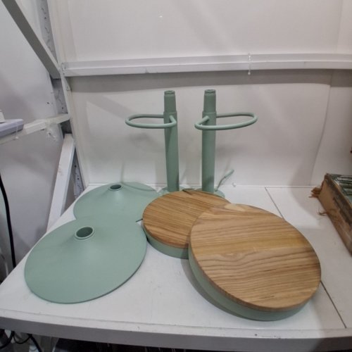 2PK SWIVEL STOOL SET- MINT GREEN image 2