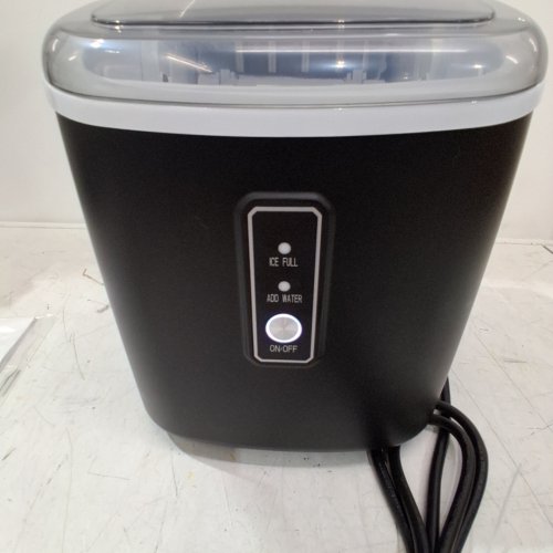 SIMZLIFE COUNTERTOP ICE MAKER MACHINE WITH HANDLE, BASKET AND SCOOP - MAKES 26 LBS PER DAY - BLACK (MODEL: IM003-BBL-CAZX) image 2