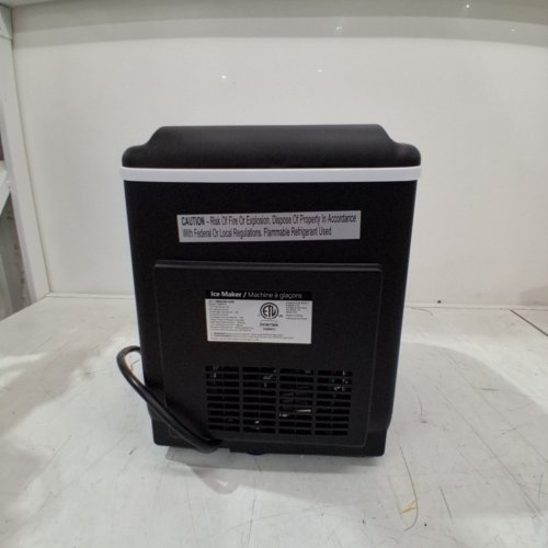 SIMZLIFE COUNTERTOP ICE MAKER MACHINE WITH HANDLE, BASKET AND SCOOP - MAKES 26 LBS PER DAY - BLACK (MODEL: IM003-BBL-CAZX) image 6